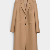 AP 303 Wool Silk Chesterfield Long Jacket