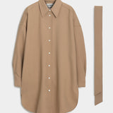 AP 306 비스코스울 오버사이즈 셔츠 (Beige)