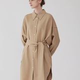 AP 306 비스코스울 오버사이즈 셔츠 (Beige)