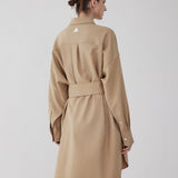 AP 306 비스코스울 오버사이즈 셔츠 (Beige)