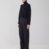 AP 304 Viscose Wool Wide Pintuck Pants