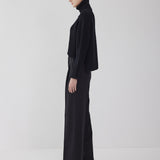 AP 304 Viscose Wool Wide Pintuck Pants